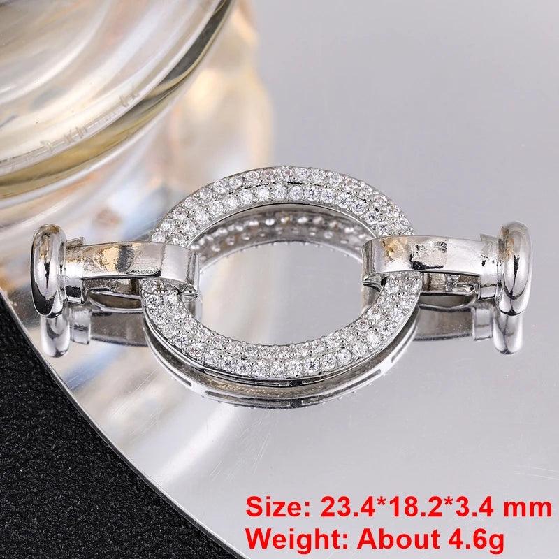 Juya 18K Gold Silver Plated Fasteners Accessories Creative Closure Lock Clasps For DIY Needlework Beads Pearls Jewelry Making