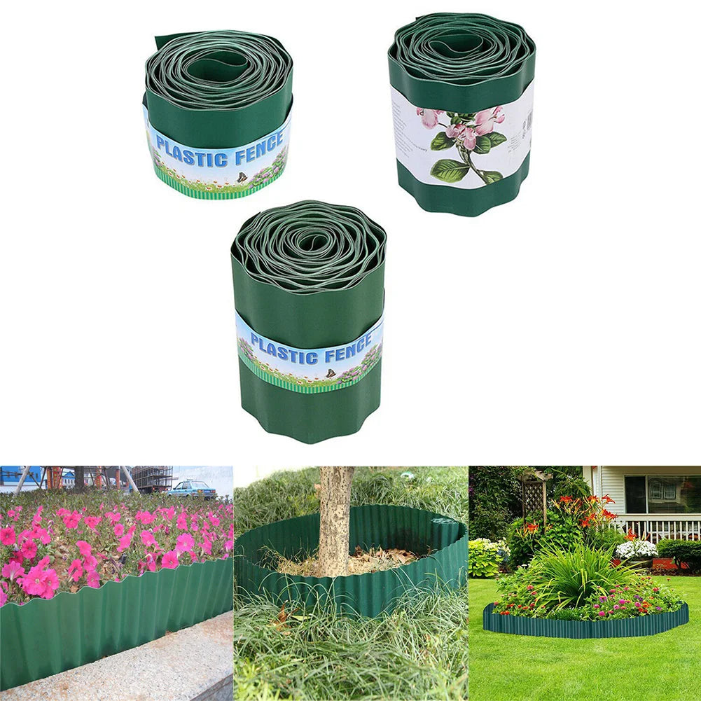 9M Garden Grass Lawn Edge Border Fence Path Flexible Lawn Edging Outdoor Landscape Fencing For Yard Garden Decoration