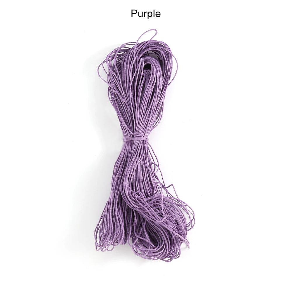 65m/Lot Waxed Cotton String Beading Cord Rope 1mm For Bracelet And Necklace Jewelry Making Weaving Supplies Accessories