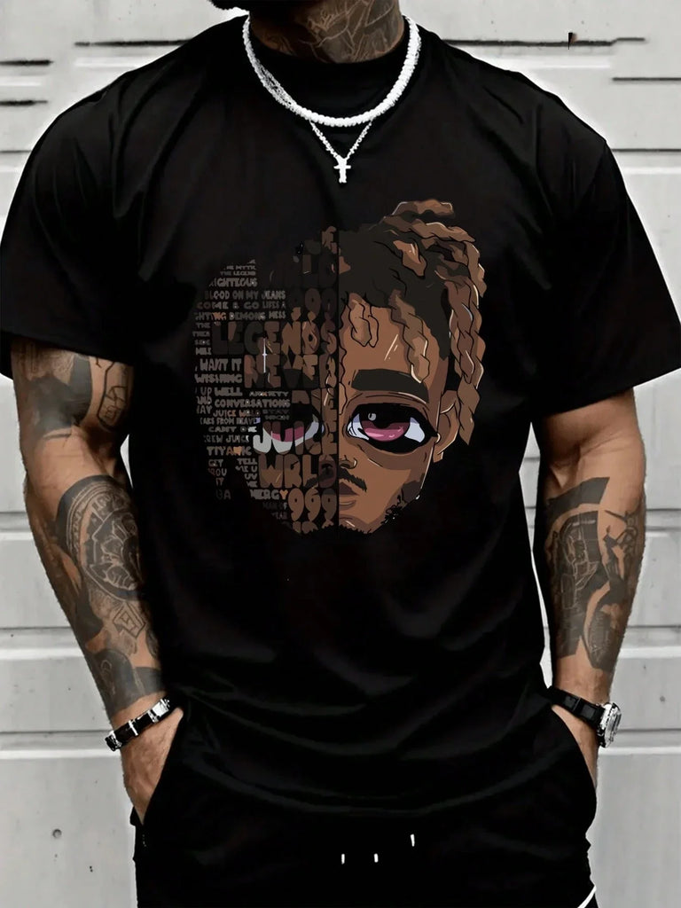 2025 Hot Sale Men's 100 Percent Cotton WRLD Legends Never Die Juice T-Shirt Heavyweight 220g Christmas Gift