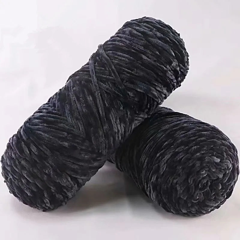 DIY Soft Chenille Yarn for Knitting and Crochet 100g 130M Polyester Velvet Amigurumi Dolphin Baby Plush