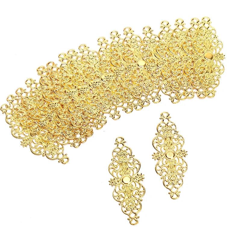 20Pcs Filigree Flower Wrap Connector Crafts DIY Embellishments Findings Jewelry