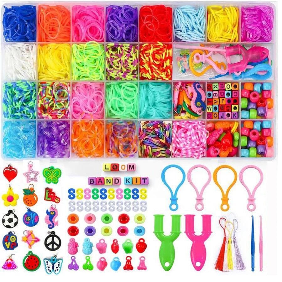 32 grids DIY Rubber Band Loom Bands Kit For Gift Elastic Band Weaving Lacing Friendship Jewelry Making Kit Accessories Halloween