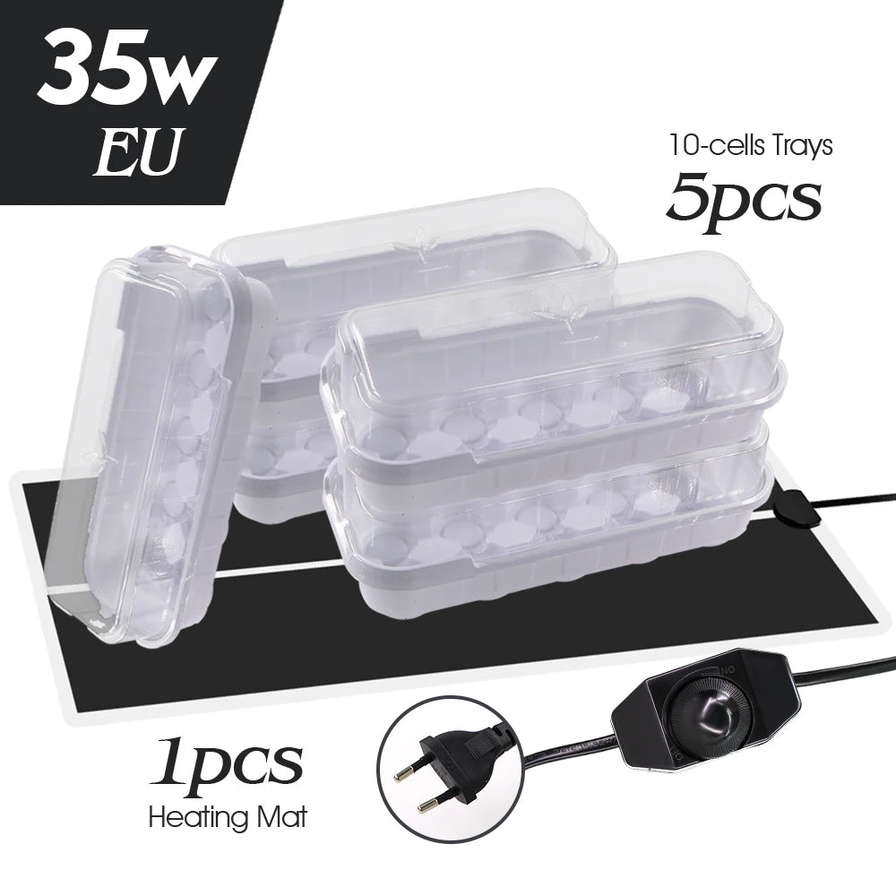 14/35W Plant Heating Pad Warmer Heat Mat  Nursery Seedling Trays Greenhouse Germination Box US/EU/UK/AU Plug Temperature Control