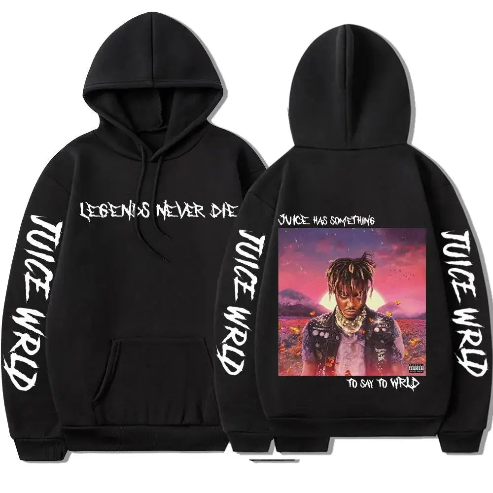 Rapper Juice Wrld 999 Letter Printed Hoodie Y2k Women's Casual Fashion Sportswear Autumn/Winter Hoodie Men's Women's Clothing