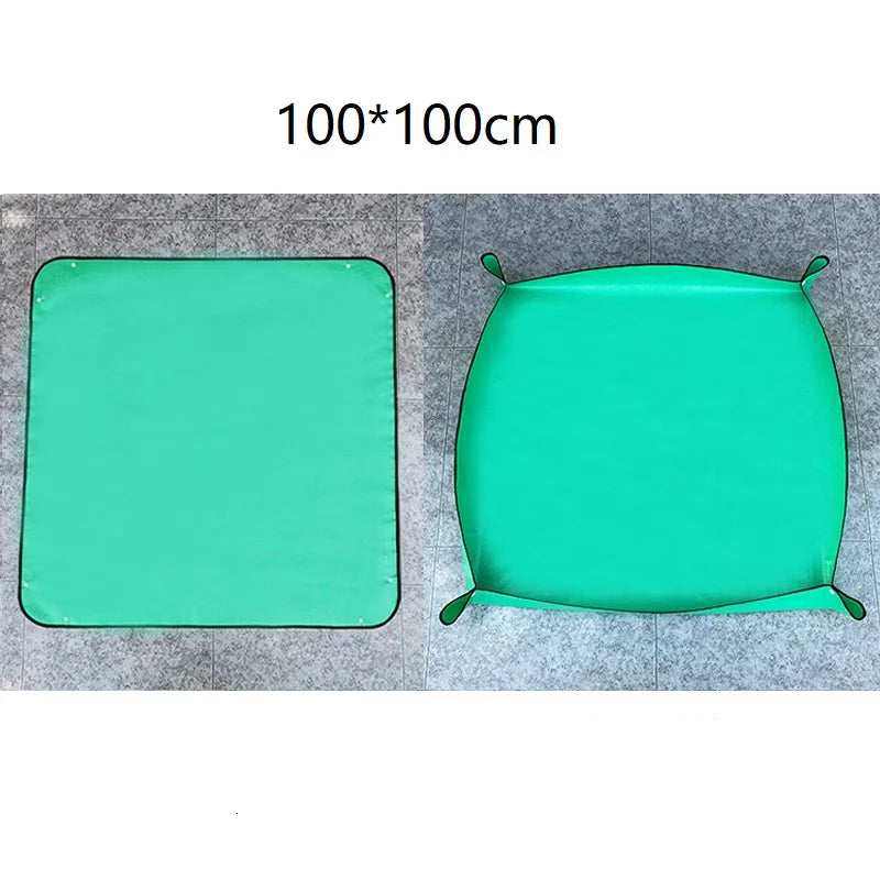 1pcs Planting Mat Gardening Potting Pad Foldable Garden Plant Flower Pot Transplanting Waterproof Mats 100x100cm