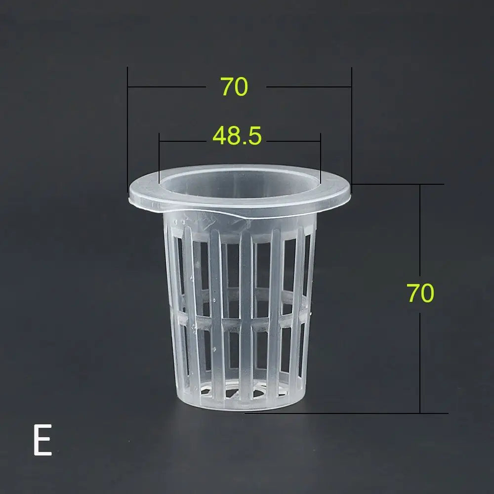 50Pcs Hydroponic Colonization Mesh Pot Net Cup Basket Hydroponic Aeroponic Planting Grow Clone Nursery Plant Soilless