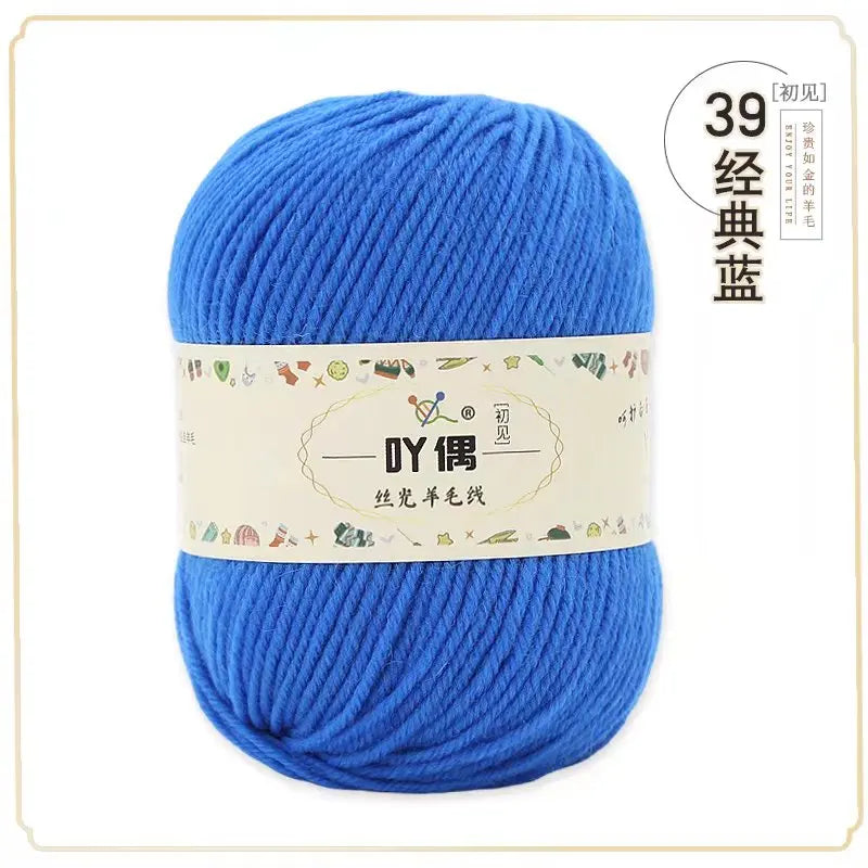 100 Percent Wool Yarn 50g Worsted Weight Soft Warm Crochet