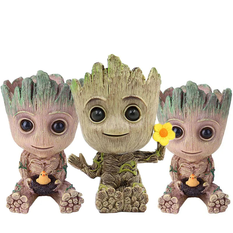 Groot Flower Pot Groot Flower Home Decoration Vases Multifunction Ornaments Arrangement Action Character Figurine Pen Holder