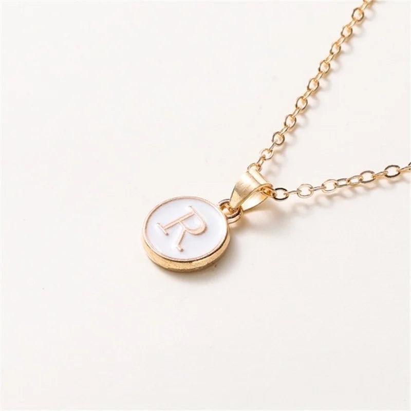 New Fashion Personalized 26 Initials Charm Necklace For Women Men Premium Design Name Necklace Ladies Jewelry Gift