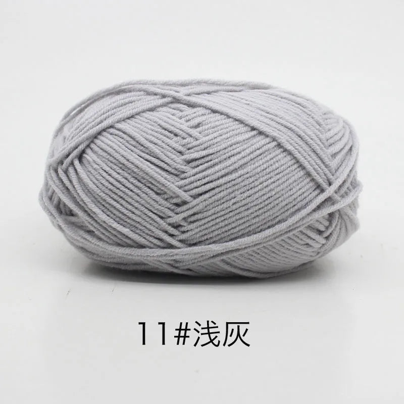 4ply Milk Cotton Knitting Yarn Set for Crochet Crafts and DIY Projects