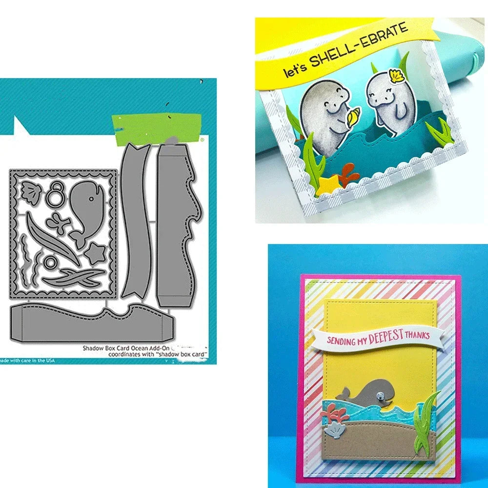 Meadow Backdrop Tiny Gift Box Add On Metal Cutting Dies Embossing Diecut for DIY Card Making Scrapbooking Crafting Supplies