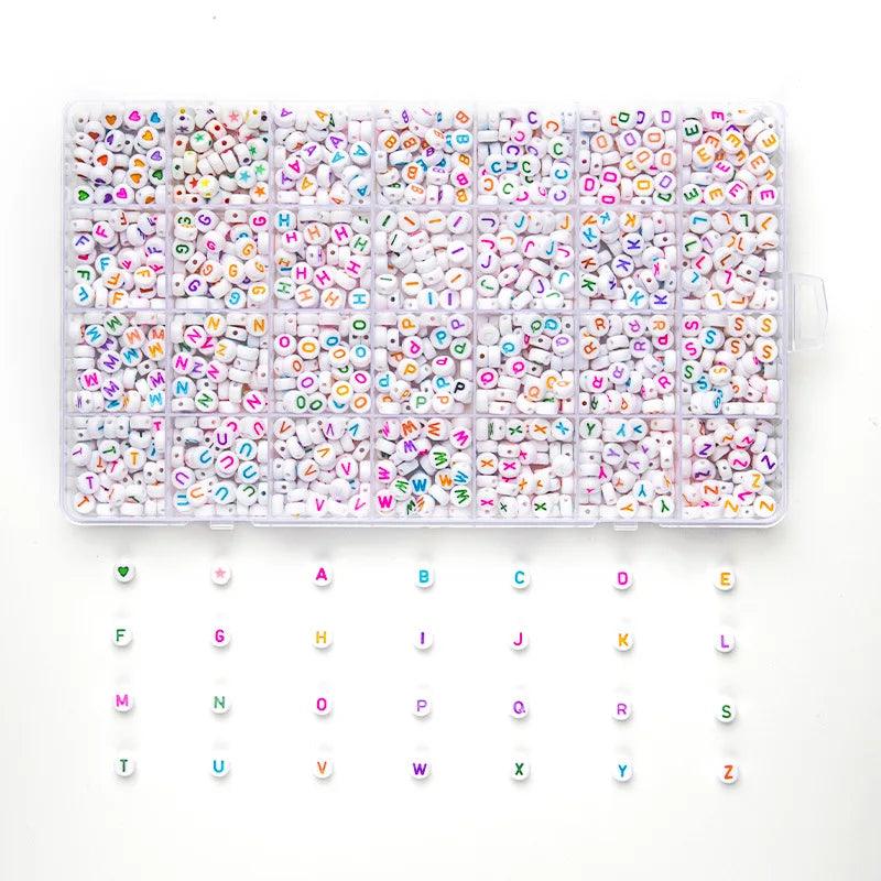 Friendship Bracelets Making Kit 1400PCS Letter Beads Assorted Alphabet Beads Preppy Beads Jewelry Making Kit with Beads Case