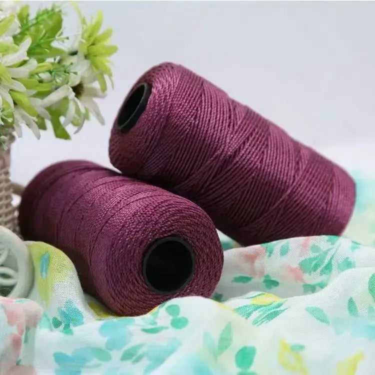 1.5mm 200m Summer Crochet Yarn Ice Silk Craft Thread for Hats Dolls Sewing Bags Crocheting