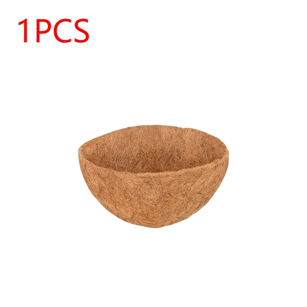 1-2Pcs 10 Inch Round Wire Plant Holder Metal Hanging Basket Coconut Liner Lining Plants Flower Garden Pot For Balcony Decoration