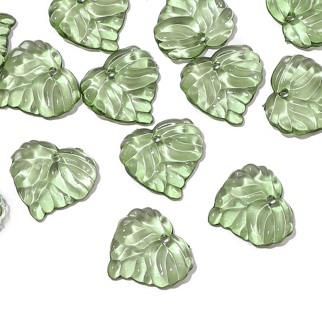 10/50Pcs Acrylic Mini Tree Leaf Beads Unique Loose Beads Handmade DIY Making Jewelry Earrings Necklace Accessories Materials