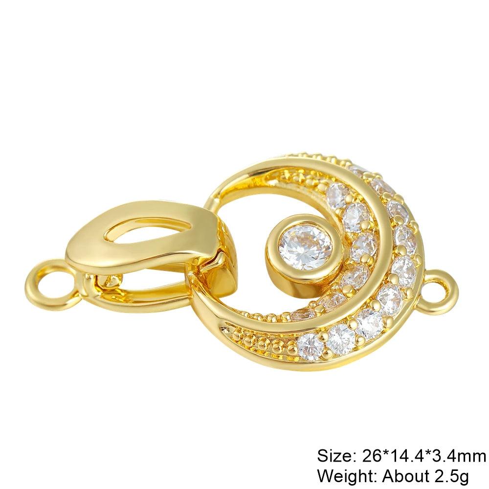 Juya 18K Gold Silver Plated Fasteners Accessories Creative Closure Lock Clasps For DIY Needlework Beads Pearls Jewelry Making