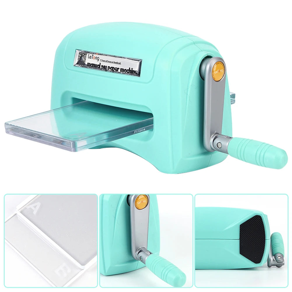 Metal Cutting Dies Maker Portable DIY Handcraft Die-Cut Machine Practical Craft Tool with Plastic Backing Plate Home DIY Gadgets