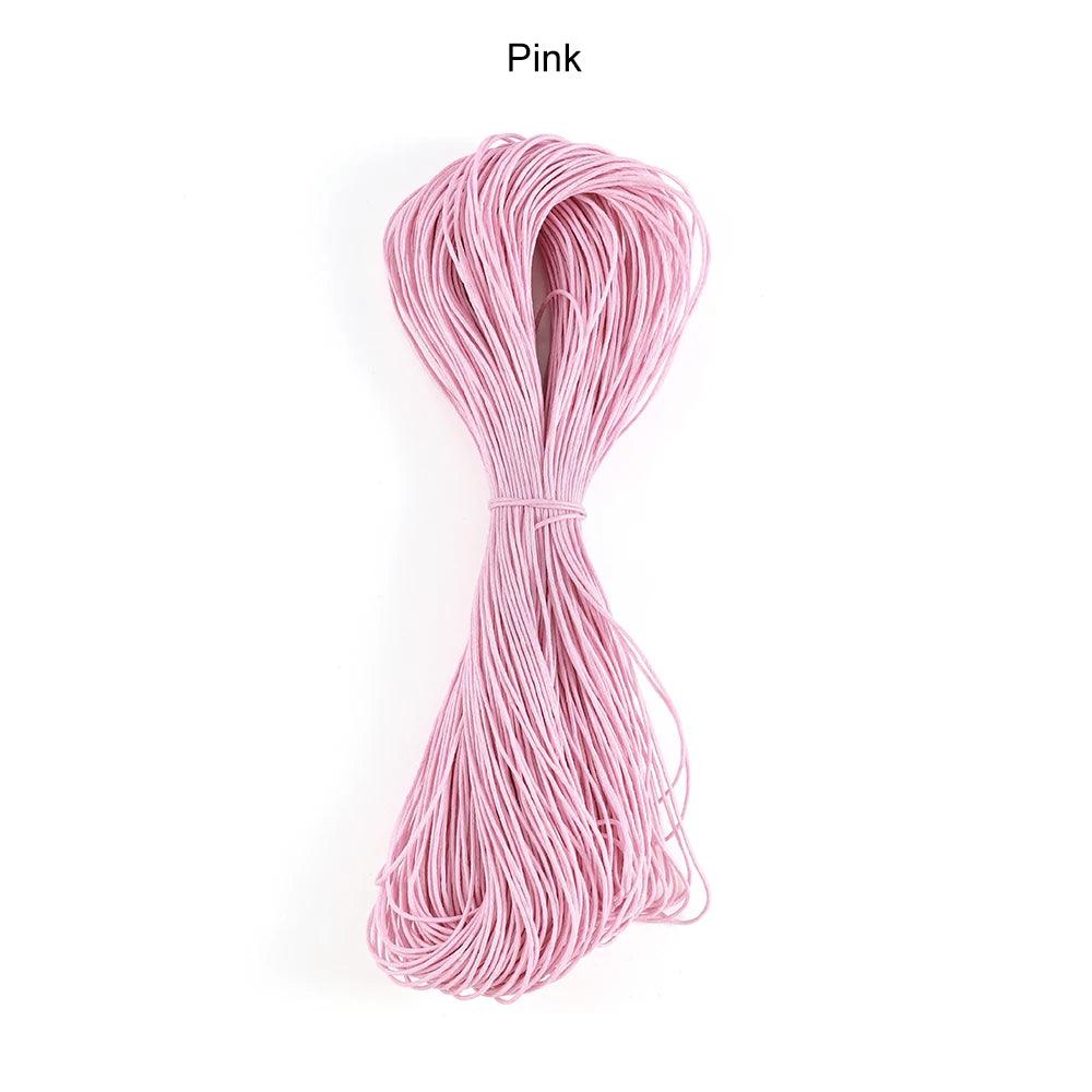 65m/Lot Waxed Cotton String Beading Cord Rope 1mm For Bracelet And Necklace Jewelry Making Weaving Supplies Accessories