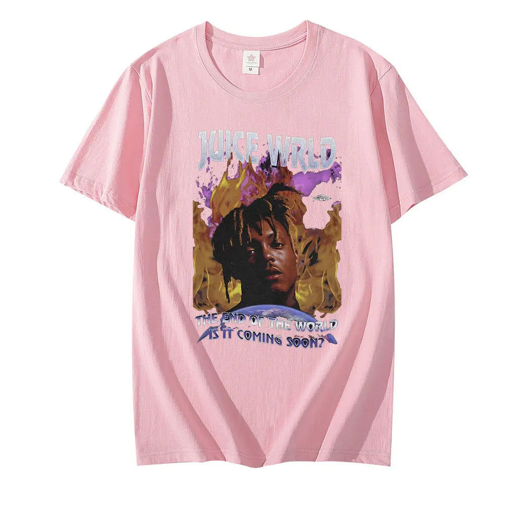 Rapper Juice Wrld 999 Short T Shirt Men's Women's Letter Printed Tshirts Y2k Casual Fashion Sportswear Summer Clothing