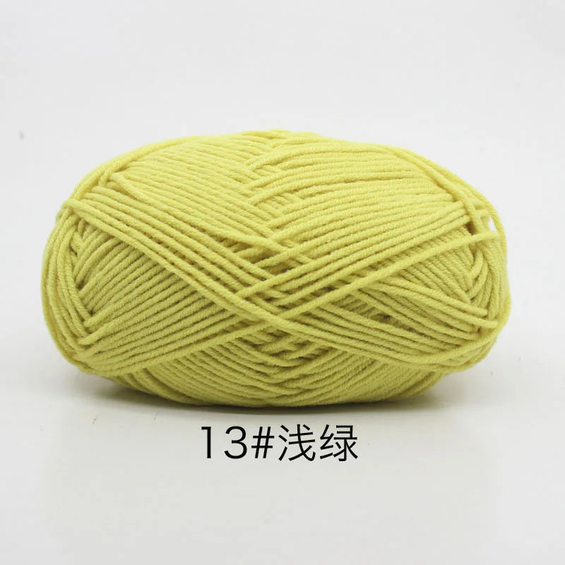 4ply Milk Cotton Knitting Yarn Set for Crochet Crafts and DIY Projects