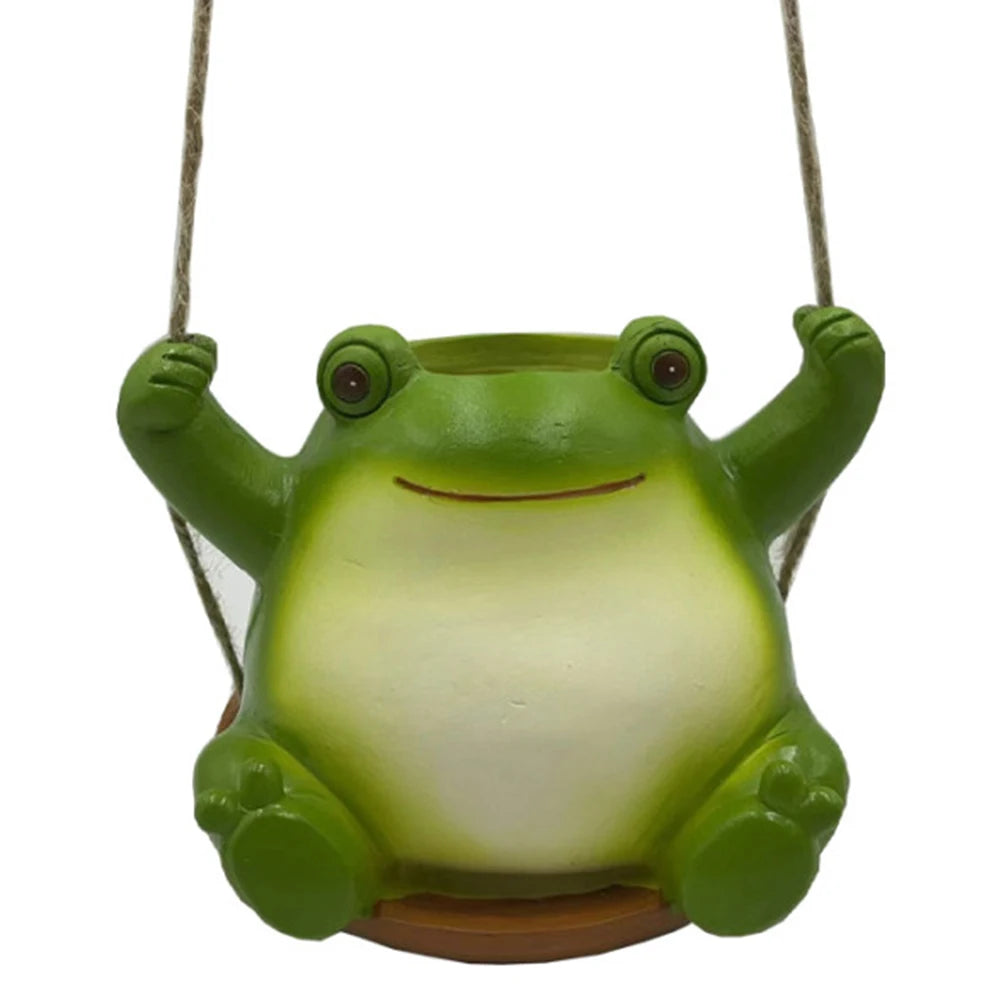 Chair/Swing Smile Face Planter Resin Hanging Cute Head Planters Creative Wall Hanging Head Planter Home Garden Patio Accessories