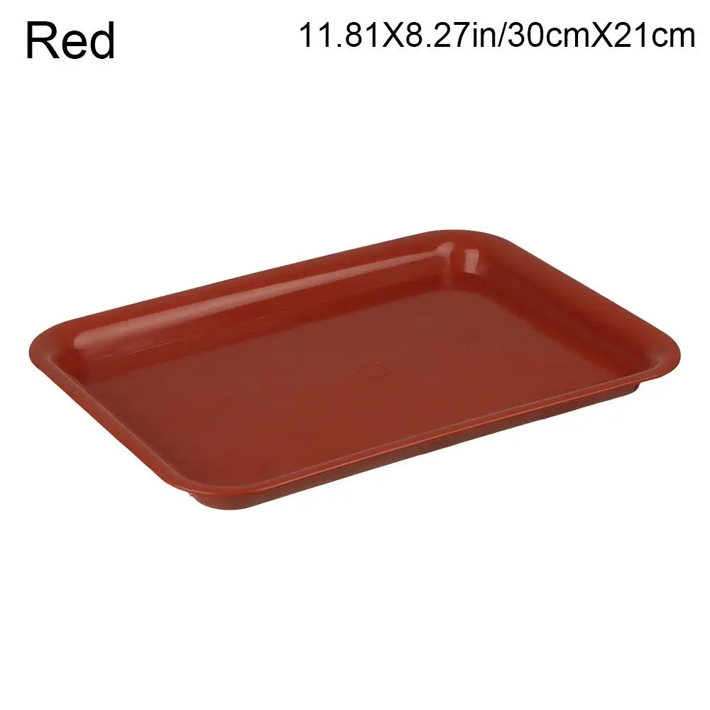 1PC Plastic Heavy Duty Rectangle Flower Pot Indoor Outdoor Plant Saucer Drip Trays Plastic Tray Saucers