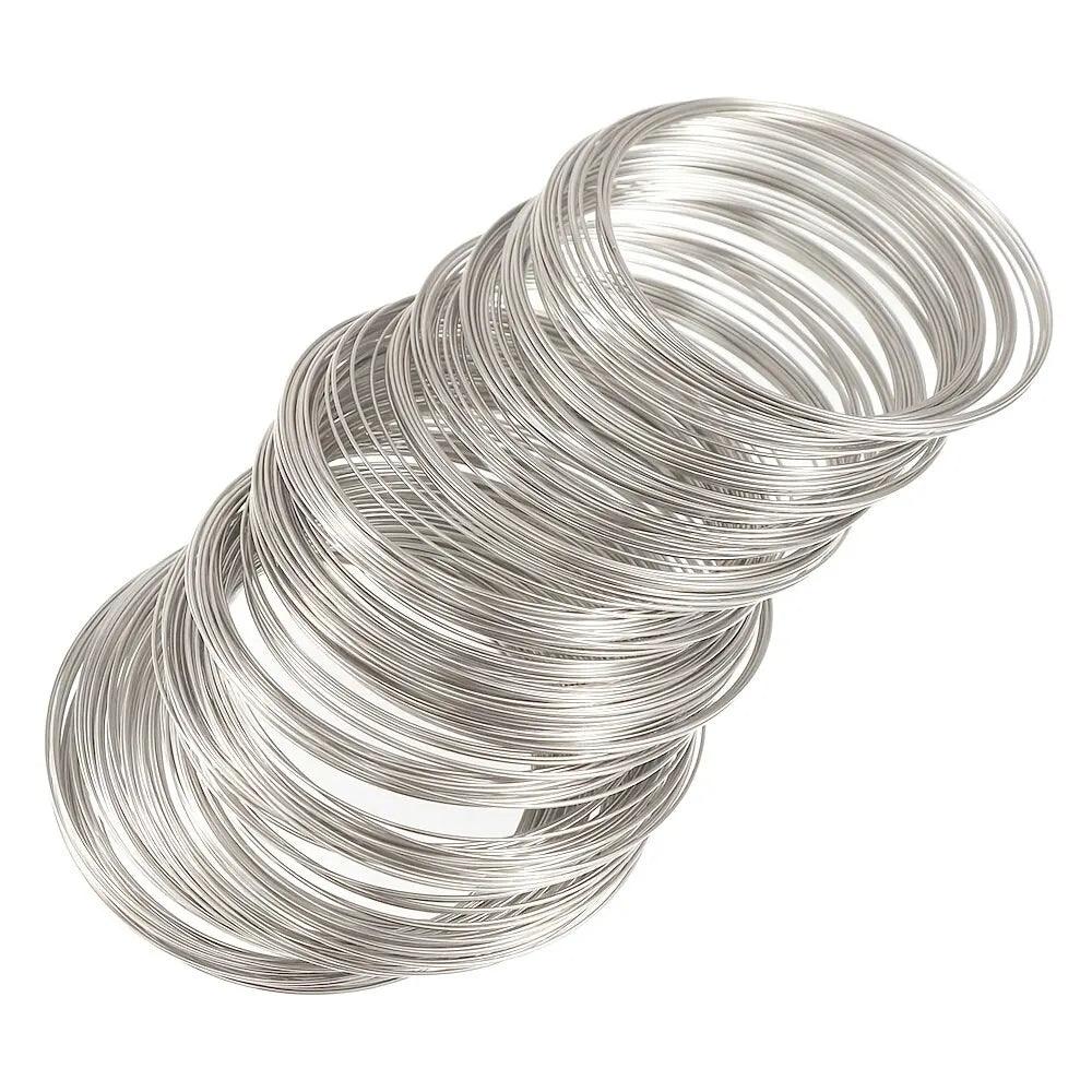 100pcs Loops Jewelry Wire Memory Beading Wire Cuff Bangle Bracelet For Jewelry Making Bracelet Necklace DIY Crafts Making