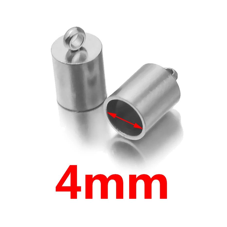 10pcs Stainless Steel Plated Gold Clasps Hooks Cords End Caps Cord for Jewelry Making Bracelet Necklace DIY Jewelry Findings