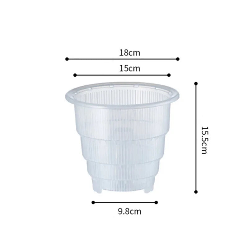 10/12/15cm Transparent Orchid Pot Root Control Plastic Orchid Pots With Holes Breathable Plant Growth Container Garden Supplies