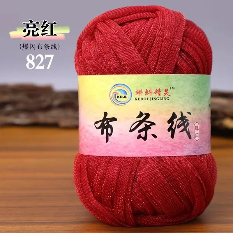 Colorful Sparkling Metallic Knitting Yarn 50g 30m Crochet