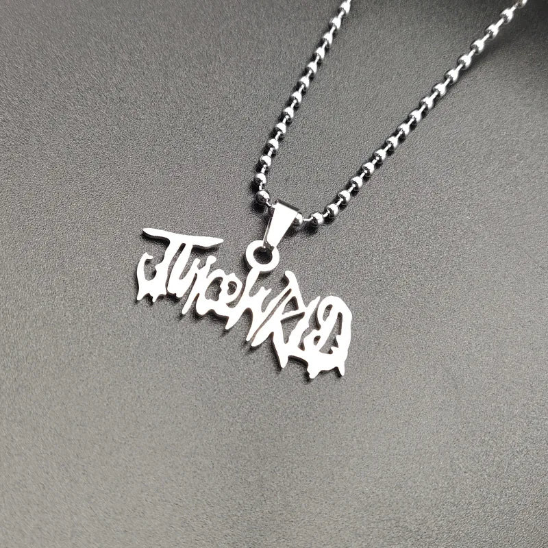 Juice Wrld 999 Stainless Steel Necklace Pendant with No Fading Hip Hop Rap Jewelry for Men Boys Fans Gifts