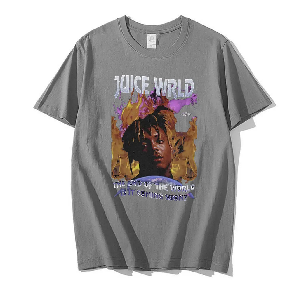 Rapper Juice Wrld 999 Short T Shirt Men's Women's Letter Printed Tshirts Y2k Casual Fashion Sportswear Summer Clothing