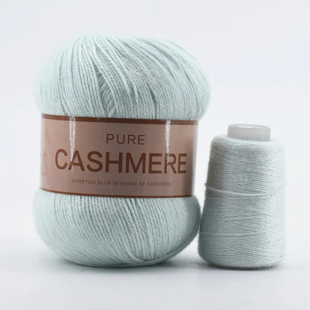 Pure Mongolian Cashmere Yarn for Crocheting 3-Ply Worsted Warm Soft Weaving Fuzzy Knitting Thread Pack of 5