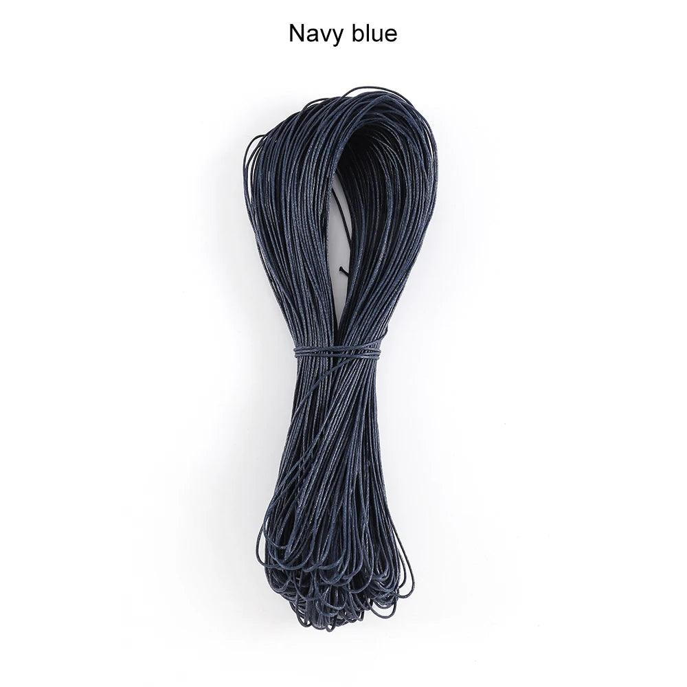 65m/Lot Waxed Cotton String Beading Cord Rope 1mm For Bracelet And Necklace Jewelry Making Weaving Supplies Accessories