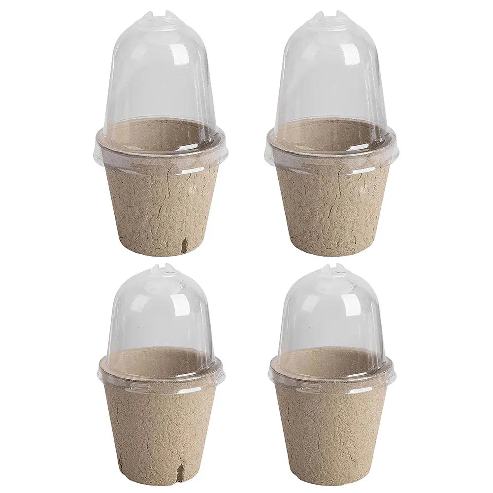 10Pcs Seedling Cup Seedling Pot Transparent Lid Germination Planter Biodegradable Greenhouse Breeding Box Gardening Supplies