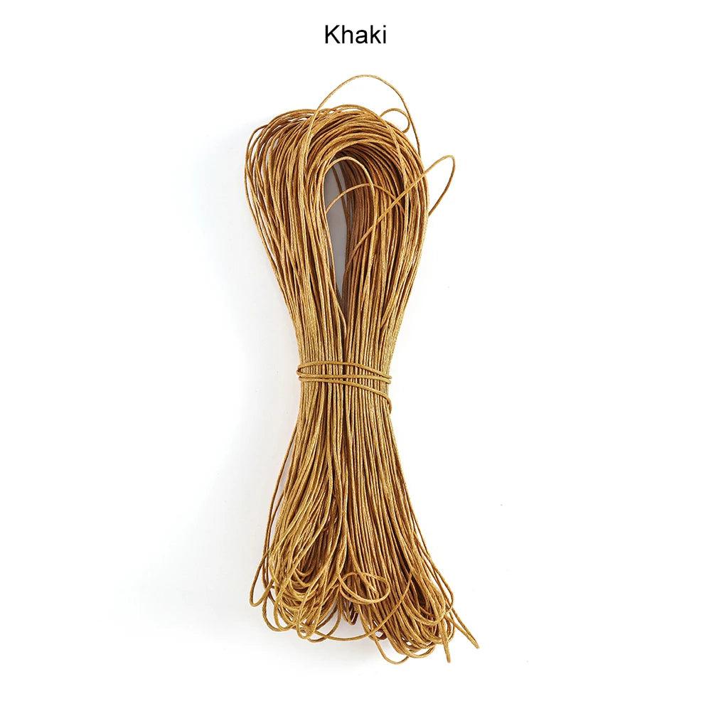65m/Lot Waxed Cotton String Beading Cord Rope 1mm For Bracelet And Necklace Jewelry Making Weaving Supplies Accessories