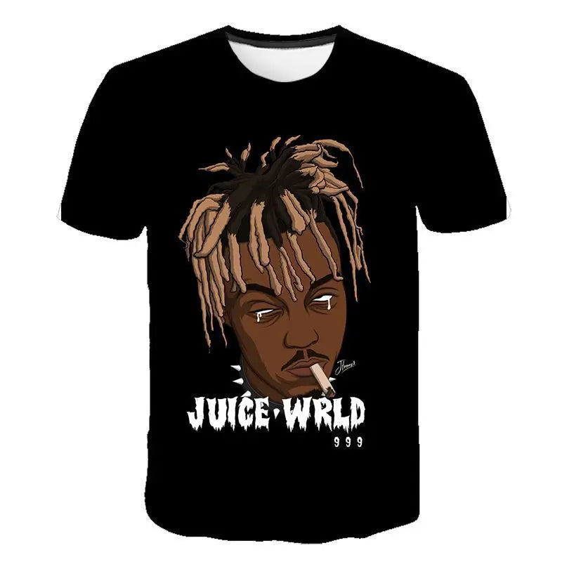 Rapper Juice Wrld 999 Short T Shirt Men's Women's Letter Printed Tshirts Y2k Casual Fashion Sportswear Summer Clothing