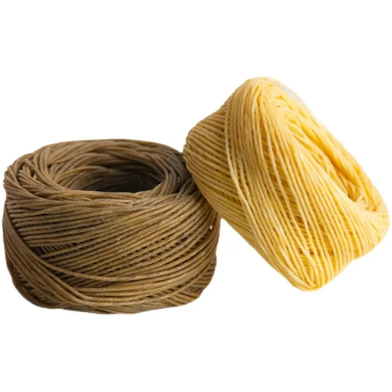 Primary Color Light Hemp Fiber Beeswax Candle Wick Cigarette Lighting Hemp Rope 200ft (61m)