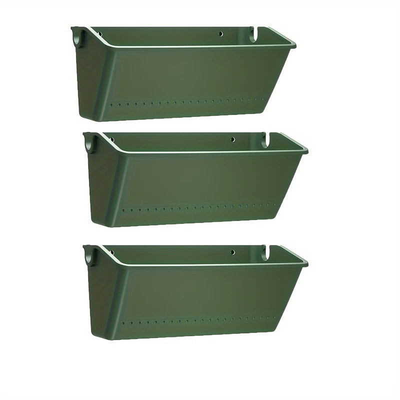 3/6pcs Garden Outdoor Plant Wall Flower Pot Container Wall Hanging Vertical Green,Flower Pot Indoor Modern Decorative Pots