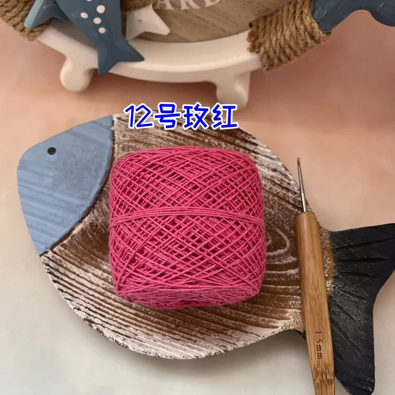 100g 100% Cotton Crocheting Lace Yarn for Hand Knitting and Amigurumi Projects