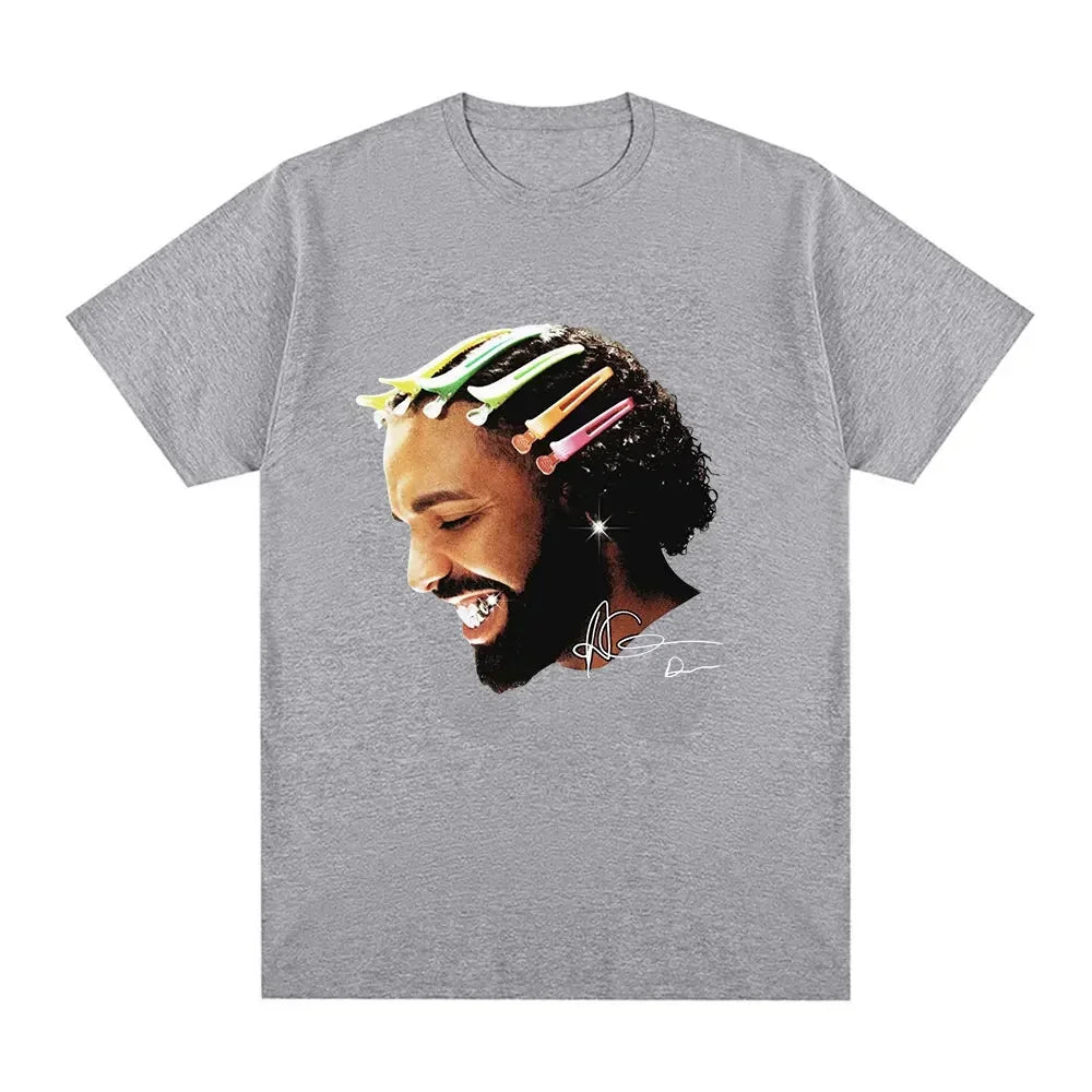 Rapper Drake Dog Pattern Women's Hip Hop Fashion T-Shirt Casual Plus Size Streetwear