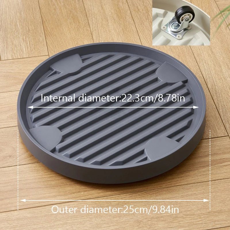 Removable Flower Pot Tray With Wheels Round Movable Planter Dolly Trolley Pallet Outdoor Indoor Tree Flower Plants Planter Stand