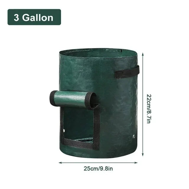 Garden Grow Bags 3/5/7/10 Gallon Potatoes Grow Bags Gardening Plant Growing Bags PE Fabric Carrot Vegetable Planter Container