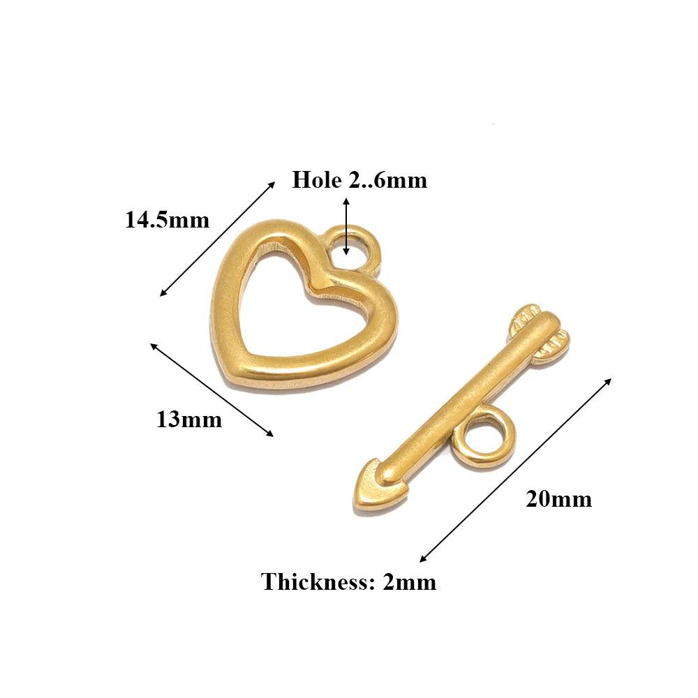 4 Sets Stainless Steel Gold Toggle OT Clasps for DIY Jewelry Making Necklaces Connectors Fasteners Bracelets Hooks Supplies