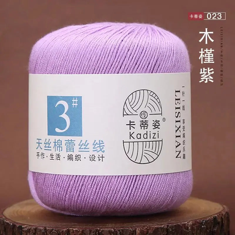 100 Percent Mercerized Cotton Lace Yarn for Hand Knitting and Crochet Arts Crafts