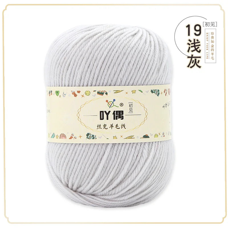 100 Percent Wool Yarn 50g Worsted Weight Soft Warm Crochet