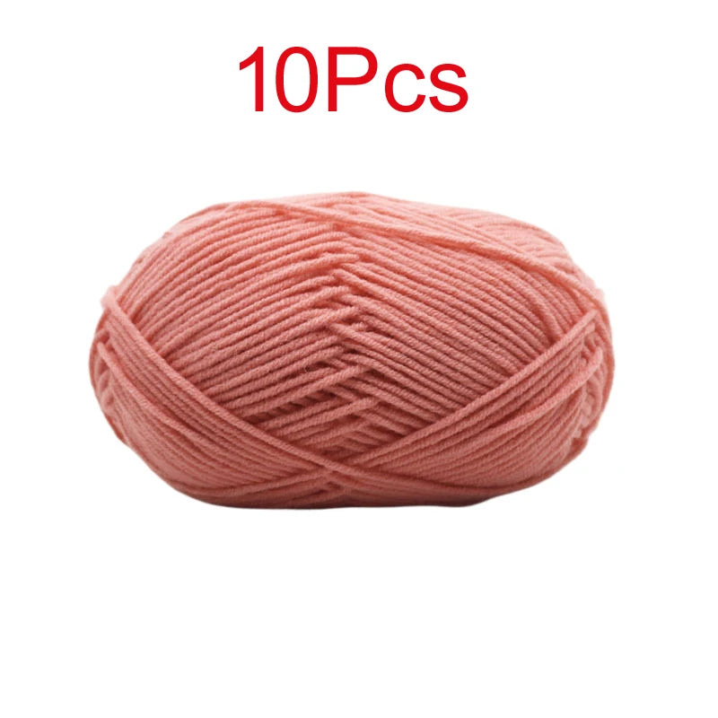 10 Pieces Multi Color Cotton Knitting Yarn Soft Warm Crocheting Yarn for Hand Knit Sweaters Hats Scarves Blankets Amigurumi