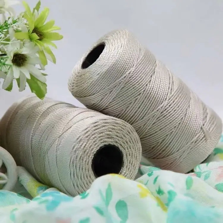 1.5mm 200m Summer Crochet Yarn Ice Silk Craft Thread for Hats Dolls Sewing Bags Crocheting