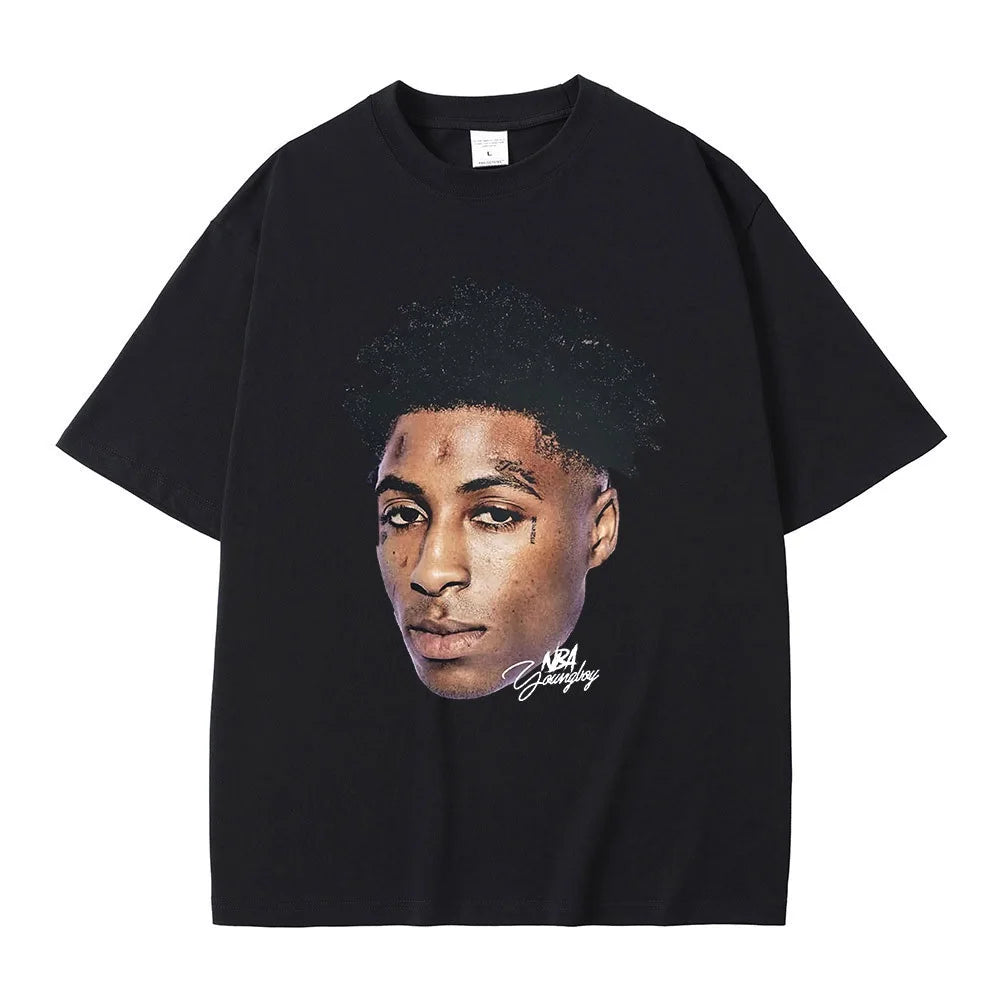 YoungBoy Never Broke Again High Quality Aesthetic Street Style Short Sleeve T Shirt Men Hip Hop Vintage Fashion
